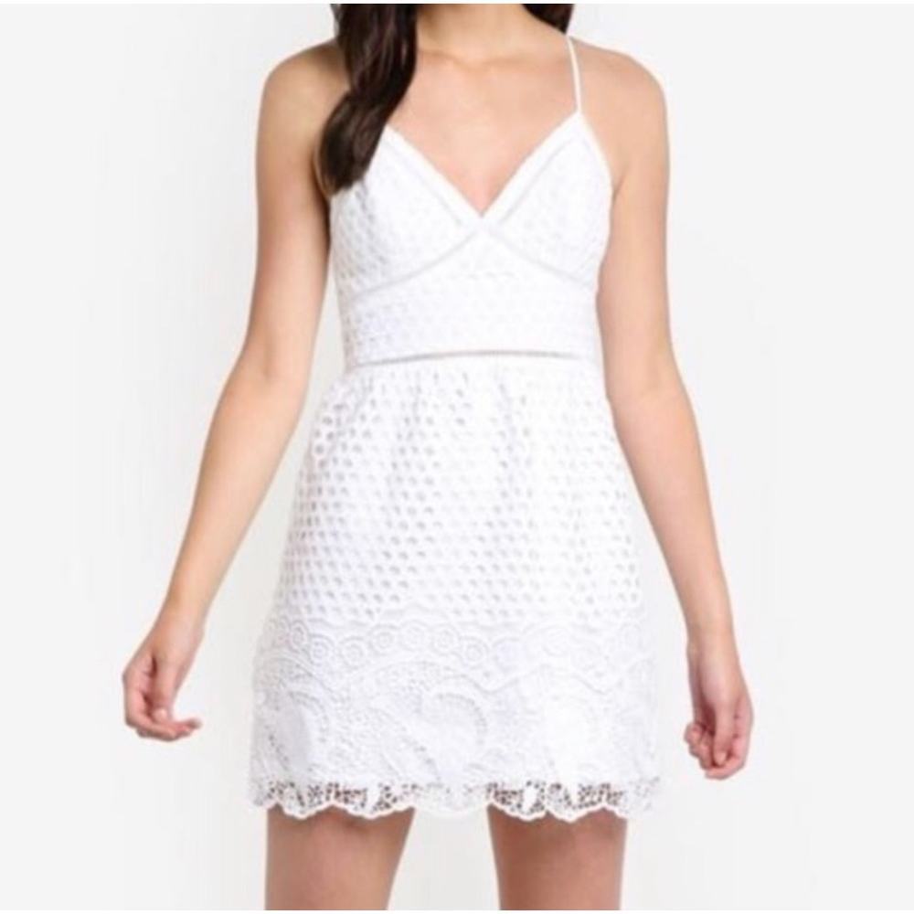 Abercrombie & Fitch White Lace Mini Dress
